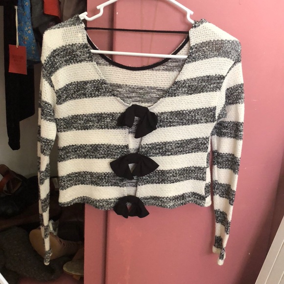 Long sleeve cropped sweater - Picture 2 of 3